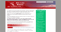 Desktop Screenshot of aix-les-bains.ski-station.net